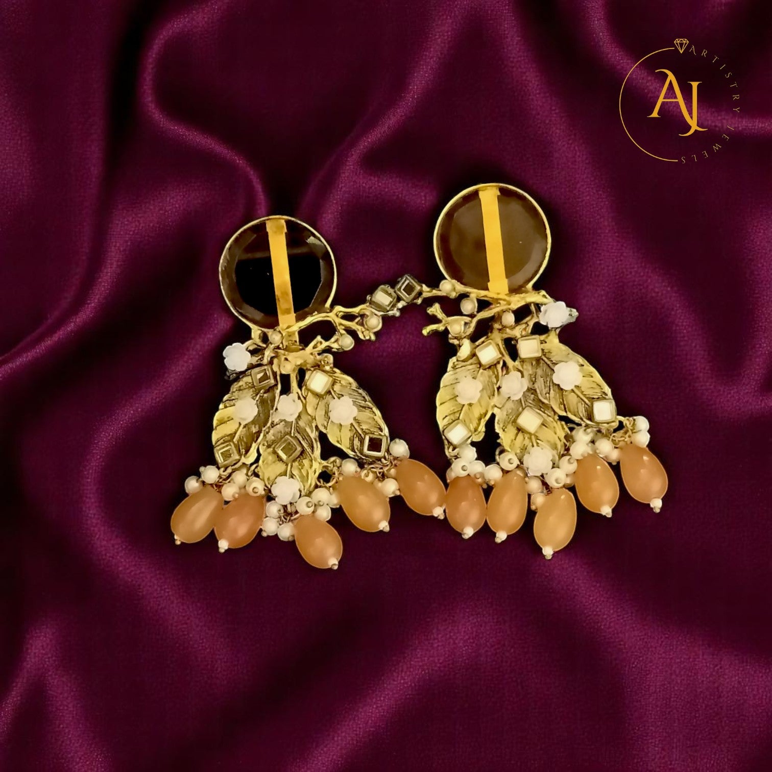 Doublet Stone Egyptian Earrings