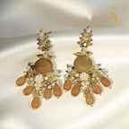 Doublet Stone Long Earrings