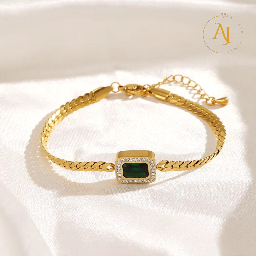 Emerald Drape Bracelet