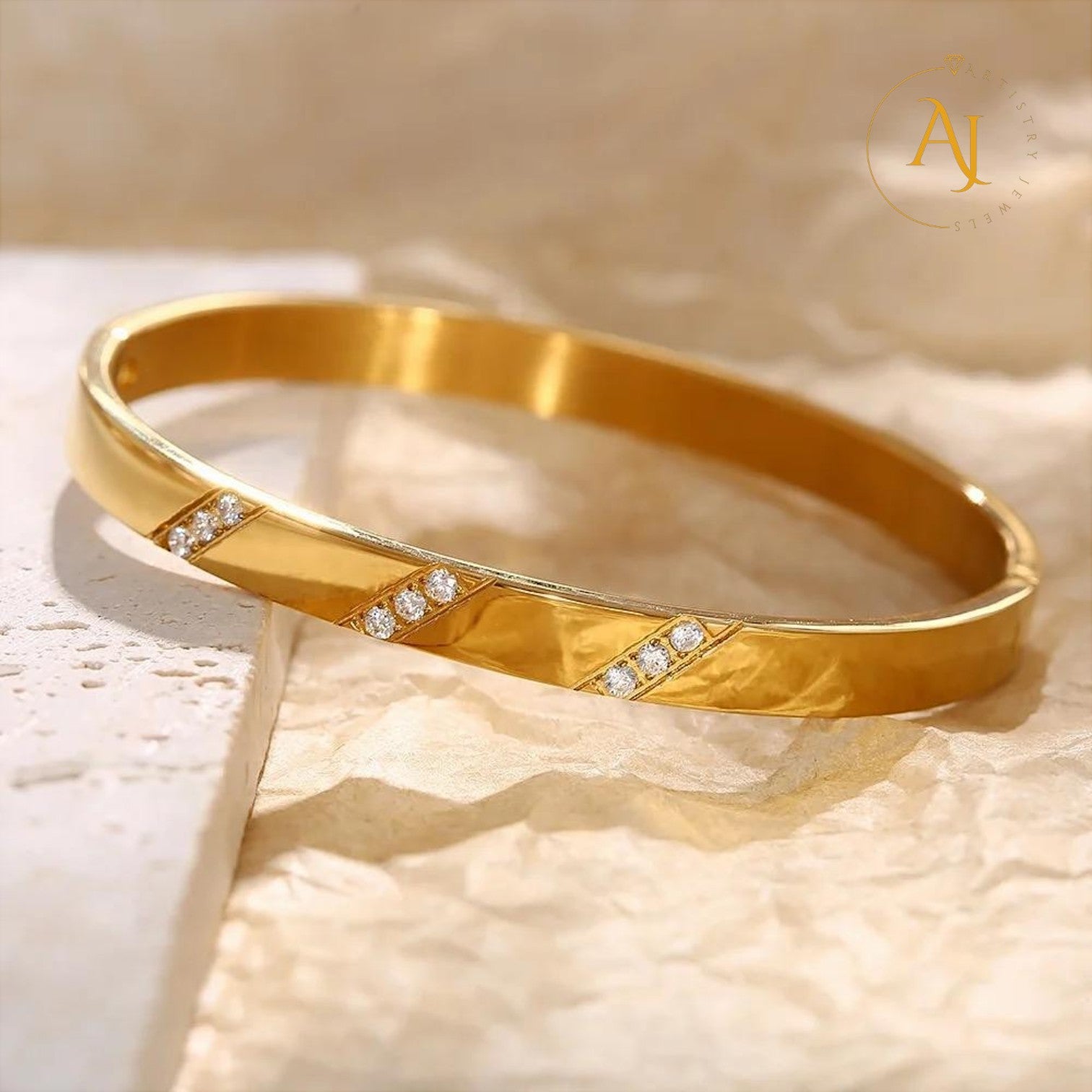 GleamStripe Bangle