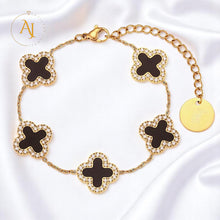 Midnight Clover Bracelet