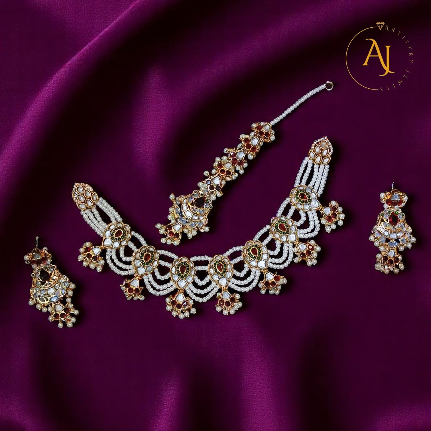 Real Pulki Gold Vintage Bridal Set