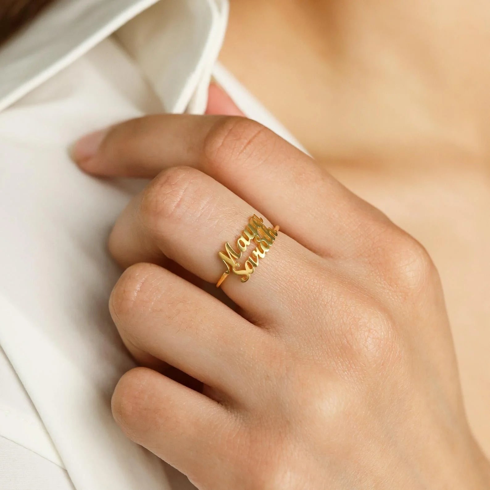 Personalize Gold and Silver ring for your love ones