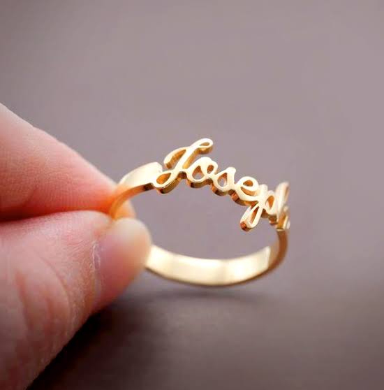 Personalize name ring